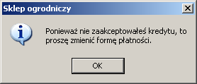 296 W polu DataZ formularza frmudzielkredyt przypisano właściwości Wartość domyślna wyrażenie: =Format(Now()+21;"rrrr-mm-dd") które ma powiększyć datę bieżącą o założone wcześniej 21 dni na spłacenie