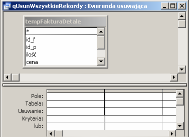 55 zakończenia rejestracji sprzedaży dane z tabeli pomocniczej zostaną dołączone do tabeli FakturaDetale.