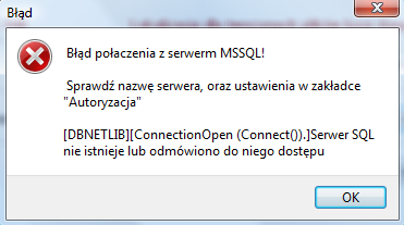 Kontrolki na tym ekranie umożliwiają ustalenie parametrów dostępu do serwera SQL (nazwa serwera i instancji), fizyczną lokalizację plików bazy danych, oraz umożliwiają tworzenie i kasowanie baz