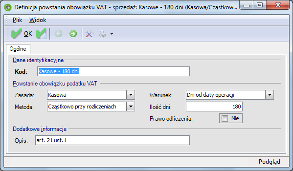 Kasowe 30 dni, kasowe 90 dni, kasowe 180 dni wybierając ten typ rozliczenia VAT w Ewidencji VAT nie powstaje żadne rozliczenie.