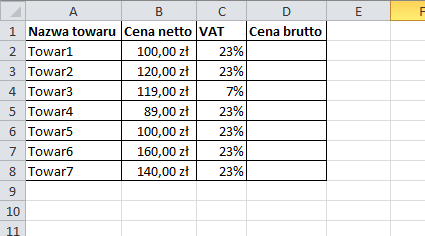 128 Z komputerem za pan brat Komórka B10 powinna zawierać obliczenia bilansu.