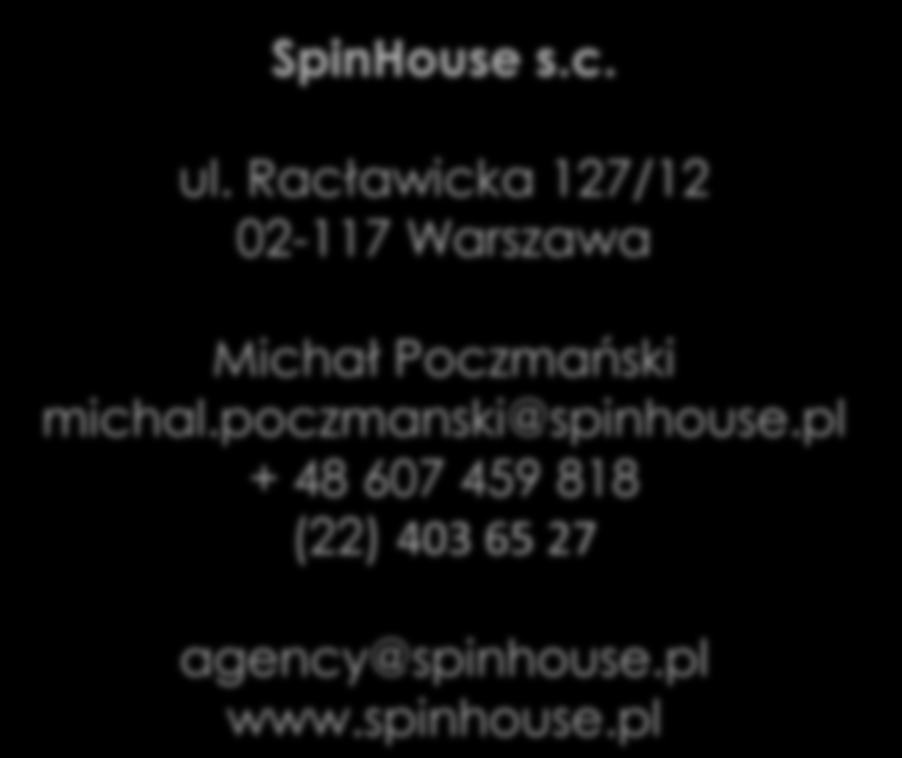 Poczmański michal.poczmanski@spinhouse.