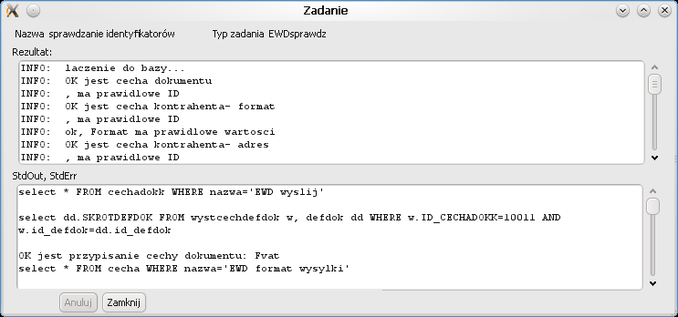 Cecha dokumentu 'EWD wyślij' określa czy dokument ma być wysłany, czy nie. Po wysłaniu zmienia wartość na np. 'Wysłano 2009-08-05 09:12'.