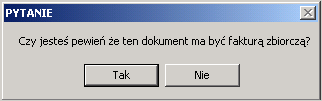 ENTER. Przechodzimy w ten sposób do pozycji Ilość obciąŝenia, Ilość zwrotu (poniewaŝ pole Nazwa towaru jest uzupełniane przez program automatycznie).