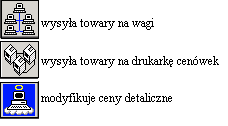 Drugim jest nadawanie ceny lub określanie marŝy dla kaŝdego towaru osobno. NaleŜy kliknąć dwa razy, na pozycji z towarem, tak, aby otworzyło się nowe okno (Rys). W oknie tym w pozycji Cena det.