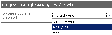 Moduł Statystyki ruchu keywords Moduł statystyk ruchu pobiera dane z systemów statystyk: Google Analytics ( http://www.google.com/analytics/ ) Piwik ( http://piwik.