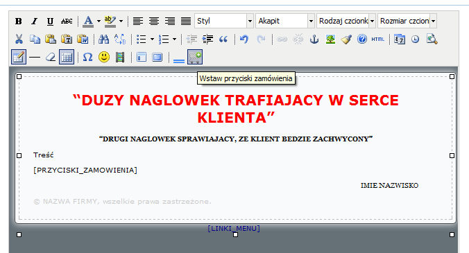 NETSELLING SZYBKI START - 15- Marek zdecydował się na przyciski pomarańczowe ponoć najbardziej skuteczne.