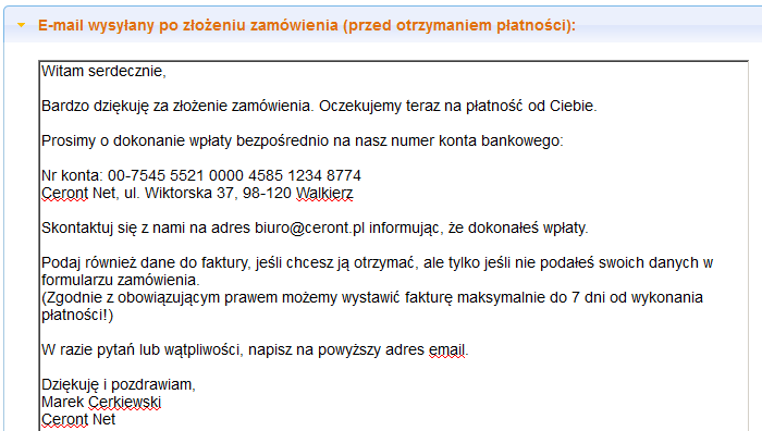 NETSELLING SZYBKI START - 22- E-MAILE DO KLIENTÓW System NetSelling wysyła automatycznie wiadomości do klientów pocztą elektroniczną.