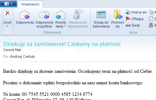 NETSELLING SZYBKI START - 25- Jeżeli kupujący zażyczy sobie faktury, musi wyrazić zgodę na wysłanie faktury e-mailem.