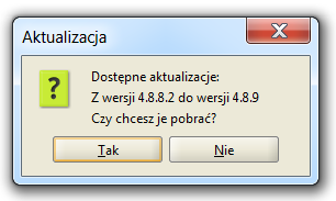 Istnieje tu mżliwść wybru spsbu pbierania aktualizacji: bez serwera Prxy - gdy istnieje bezpśrednia łącznść z Internetem, lub gdy łącznść z internetem dbywa się pprzez serwer Prxy: z autmatyczną