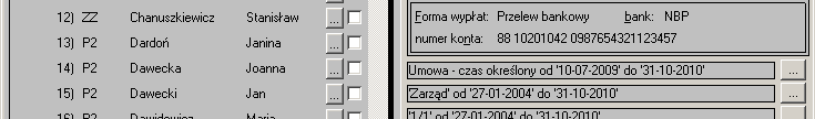 Kadry i Płace 19 Rys. 9 Dane ogólne pracownika (zakładka 'Podstawowe') Do kartoteki pracownika wprowadzane są m.in.