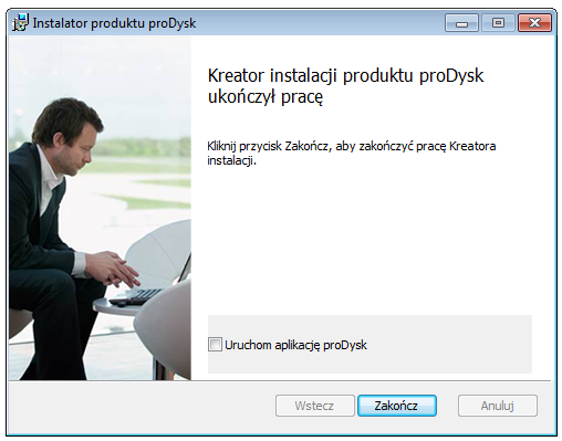 6. Program został zainstalowany, istnieje możliwość uruchomienia aplikacji po zakończeniu instalacji. Po ustawieniu opcji naciśnij przycisk Zakończ.