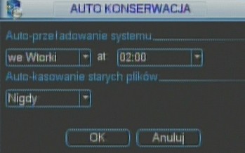 Fabrycznie w systemie są skonfigurowane 2 grupy użytkowników: administrator i użytkownik. Nazwa użytkownika lub grupy może składać się z 6 znaków.