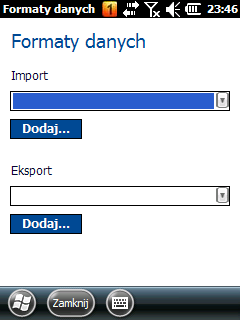 57 i 58). Rys. 57 Rys. 58 Przykład: definicji formatu importu danych z PC Market.