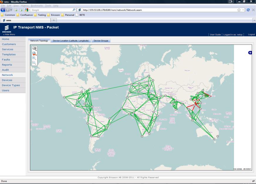 Ericsson IP Transport NMS Manages complete Mobile Backhaul solution Access, Metro, IP Edge and Core products End-to-end L1/L2/L3 service