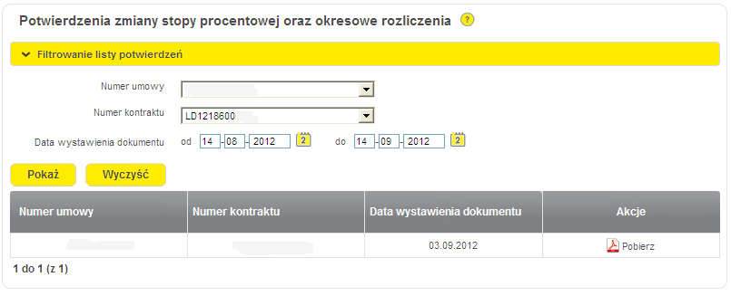 Przycisk Zmień kontekst pojawia się w przypadku pracy w kontekście holdingu i umożliwia zmianę firmy, dla której mają być prezentowane informacje. Przycisk umożliwia wydrukowanie zawartości ekranu.