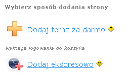 6. Klikając opcję dodaj teraz za darmo, otrzymujemy potwierdzenie złożenia wpisu. 7.