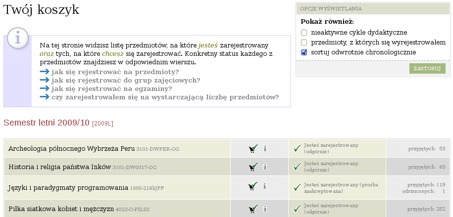 Rysunek 7: Koszyk przedmiotów 4.