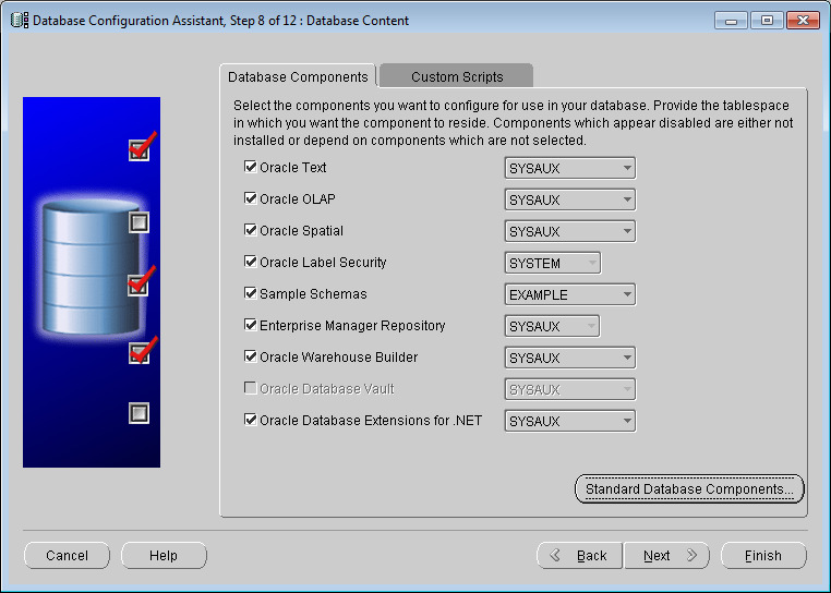 Database Configuration Assistant (5/11) Database Configuration Assistant (6/11)