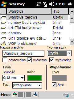 Warstwy W programie pracuje się na warstwach. Przy czym w danej chwili edytowalna może być tylko jedna - założenie nowej warstwy - usunięcie podświetlonej warstwy.