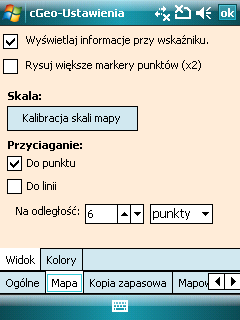 Ustawienia: Katalog gospodarstw (projektów) można umieszczać w folderze domyślnym...\cgeozasiewy\projekty\ lub w innej lokalizacji (np.: karcie pamięci Storage Card).