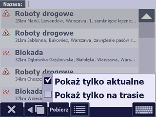 2.12.2 Blokady i wyznaczanie tras System może użyć zablokowanego odcinka do wyznaczenia trasy w następujących sytuacjach: jeśli punkt trasy znajduje się na zablokowanym odcinku, jeśli objazd