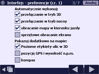 Wyświetlanie obrysów dróg oferuje możliwość ustawienia rysowania obwiedni odcinków dróg na mapie, co przyspiesza działanie programu.