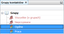 a następnie przejść do Menu->Kontakty->Edytuj nazwę grupy F3 lub skorzystać z ikony paska narządzi. Pojawi się okno edycji w którym można zmienić nazwę grupy. 3.7.