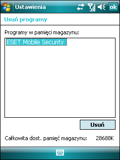 Uruchamianie programu instalacyjnego na komputerze Następnie wykonaj instrukcje wyświetlane na urządzeniu przenośnym. Usuwanie programu ESET Mobile Security 1.