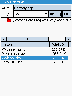 27 3.1.3.1 Otwórz warstwę Polecenie menu plik "Otwórz warstwę" pozwala na otwieranie