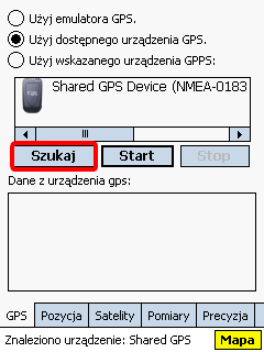 MapanMLAS 3.1.4.1 Ustawienia Polecenie menu GPS "Ustawienia" pozwala na konfigurację GPS-a zainstalowanego w urz:dzeniu.