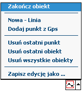 MapanMLAS 4.7 Edycja Funkcja pozwalająca wstawiać linie łamane (np.drogę leśną) na mapę, w warstwie będącej w trybie edycji 36.