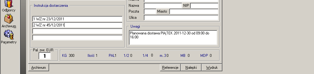 SpedCust 4000 oprogramowanie dla klienta umożliwiające: uzyskanie pełnej informacji o przesyłce: możliwość