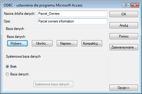 Ćwiczenie 1: Ustanawianie połączenia ODBC dla bazy danych Access Aby dodać połączenie ODBC dla bazy danych Access, należy użyć apletu Narzędzia administracyjne dostępnego w panelu sterowania systemu