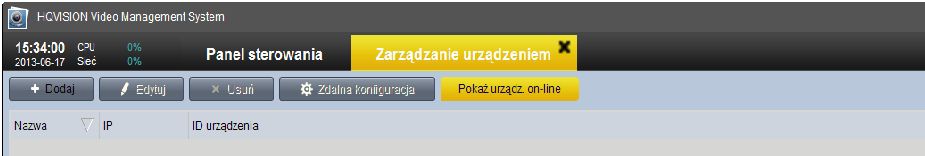 Po zainstalowaniu programu należy go uruchomić podając nazwę użytkownika: admin oraz hasło: 123456 Zostanie wyświetlone okno główne programu, w którym należy wybrać aplikację Zarządzanie