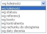 W oknie Archiwum przelewów w lewym górnym rogu podana jest informacja o dacie i godzinie ostatniej archiwizacji.