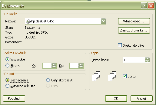 4.4. Zapisywanie, odczytywanie i wydruk dokumentów Procedura zapisywania i odczytywania dokumentów jest zbliŝona jak w programie MS Word. RównieŜ wydruk jest bardzo podobny.