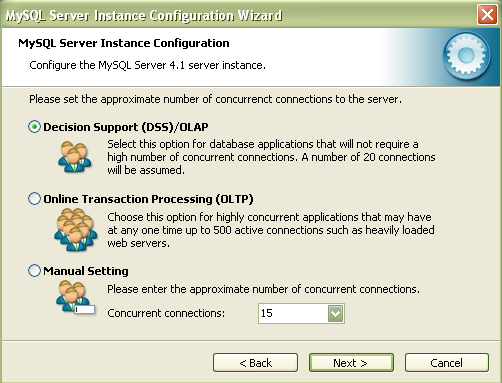 Rys. 14 MySQL Server Instancje Configuration Wizard określamy port, na którym pracować będzie