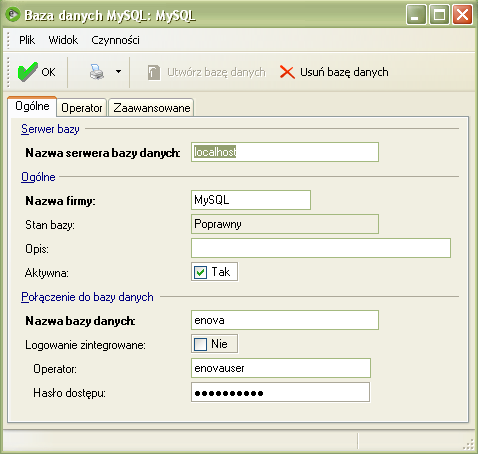 Konfiguracja programu do pracy z serwerem MySQL. Ostatnią operacją jest zdefiniowanie połączenia do bazy MySQL.