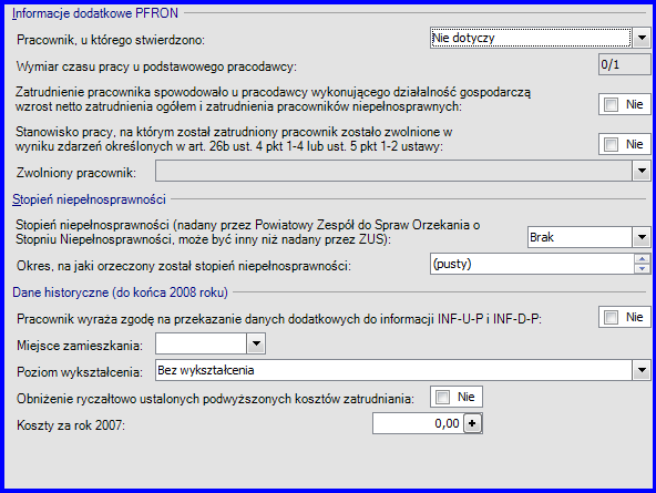 pracodawcy wykonującego działalność gospodarczą wzrost netto zatrudnienia ogółem i zatrudnienia pracowników niepełnosprawnych, Stanowisko pracy, na którym został zatrudniony pracownik zostało