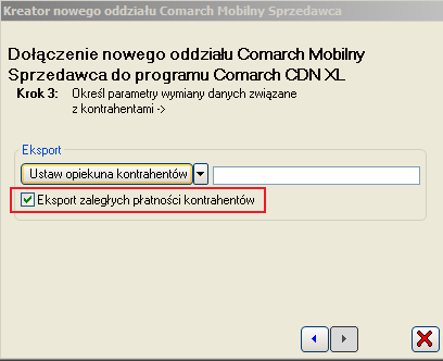 2. Oddział Comarch Mobilny Sprzedawca 2.1. Parametr: Eksport zaległych płatności kontrahentów W wersji 9.