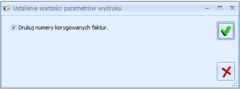 Jeżeli Użytkownik skorzysta z opcji Wskaż faktury, wtedy opis powinien zmodyfikować ręcznie, zgodnie z dokonanym wyborem (nie zmieni się automatycznie).