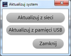 9. Zmiana ustawień urządzenia Aktualizacja systemu Wersję systemu można aktualizować, dotykając ikony Aktualizuj system administratora.