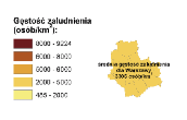 Wyraźnie daje się wyróżnić dzielnice o stosunkowo młodej ludności (Ursynów, Bemowo, Białołęka) oraz dzielnice z ponadprzeciętnym odsetkiem ludności w wieku poprodukcyjnym (Żoliborz, Śródmieście,