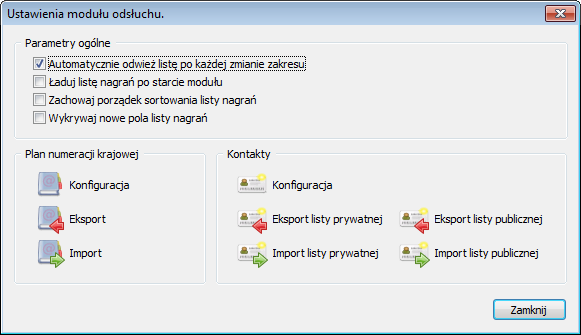 Rozdział 4: Opis funkcji programu 4.13.10.3 Załącznik Funkcja Załączniki nagrania umożliwia dodawanie lub pobranie (wcześniej załączonego) pliku do wybranego rekordu listy nagrań.