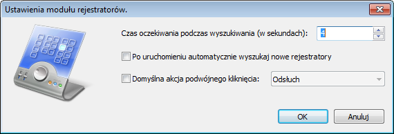 Rozdział 4: Opis funkcji programu Menu kontekstowe umożliwia ponadto załączenie lub wyłączenie grupowania rejestratorów (wg klasy podsieci), jak również sortowania rejestratorów (wg parametrów Opis