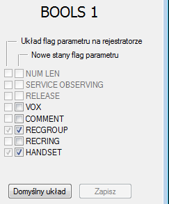 Konsola 2 Podręcznik użytkownika AUDIO_MODE_n Dotyczy karty systemowej SIEMENS. Parametr ten określa, co karta systemowa ma nagrywać z połączonej do niej linii systemowej.