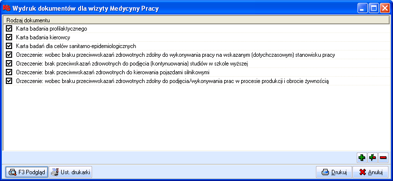 MODUŁ 13 Medycyna Pracy 4. Zakładka Badanie narządu wzroku - umożliwia wprowadzenie danych medycznych uzyskanych z przeprowadzonego wywiadu chorobowego oraz z badania przedmiotowego. 5.