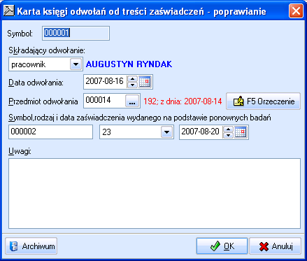 MODUŁ 13 Medycyna Pracy Rys. 72. Okno: Wydruk księgi podejrzeń i rozpoznań chorób zawodowych. Rys. 73. Okno: Pracownicy narażeni na podobne zagrożenia. 4.10.