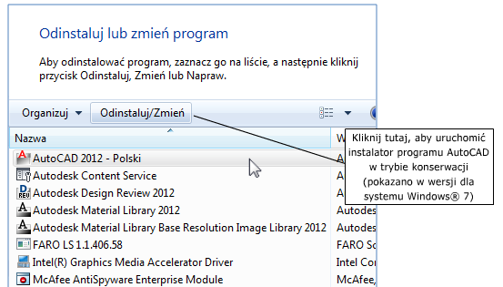 Obsługa i ponowna konfiguracja instalacji 4 Jak dodać lub usunąć elementy po zakończeniu instalacji?